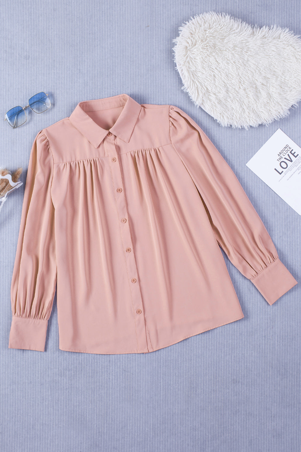 Gathered Detail Puff Sleeve Shirt Shirts & Tops- Doll Fits