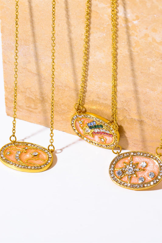 Stars in the Plate Pendant Copper Necklace  Necklaces- Doll Fits