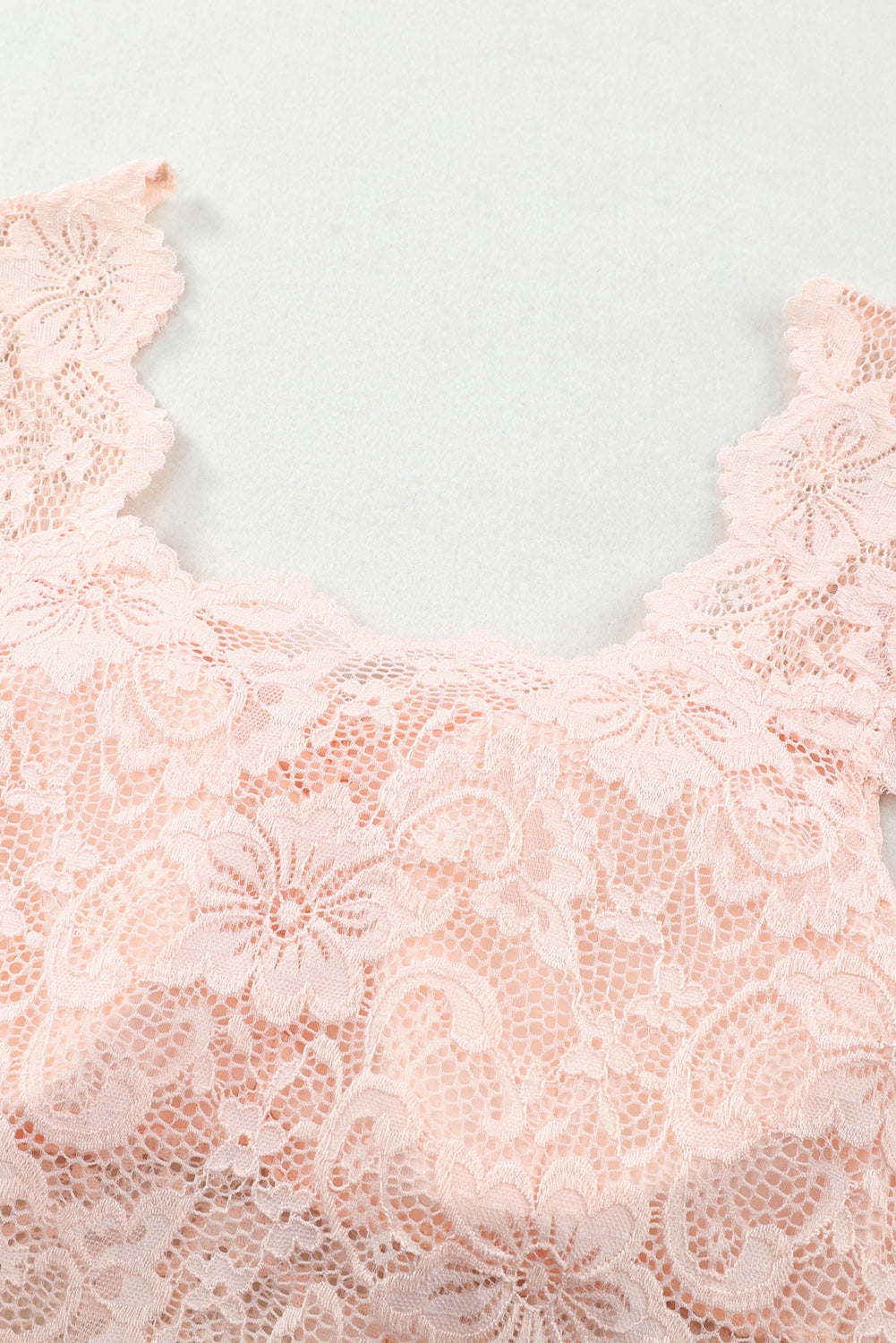 Ruched Sweetheart Neck Lace Bodysuit Shirts & Tops- Doll Fits