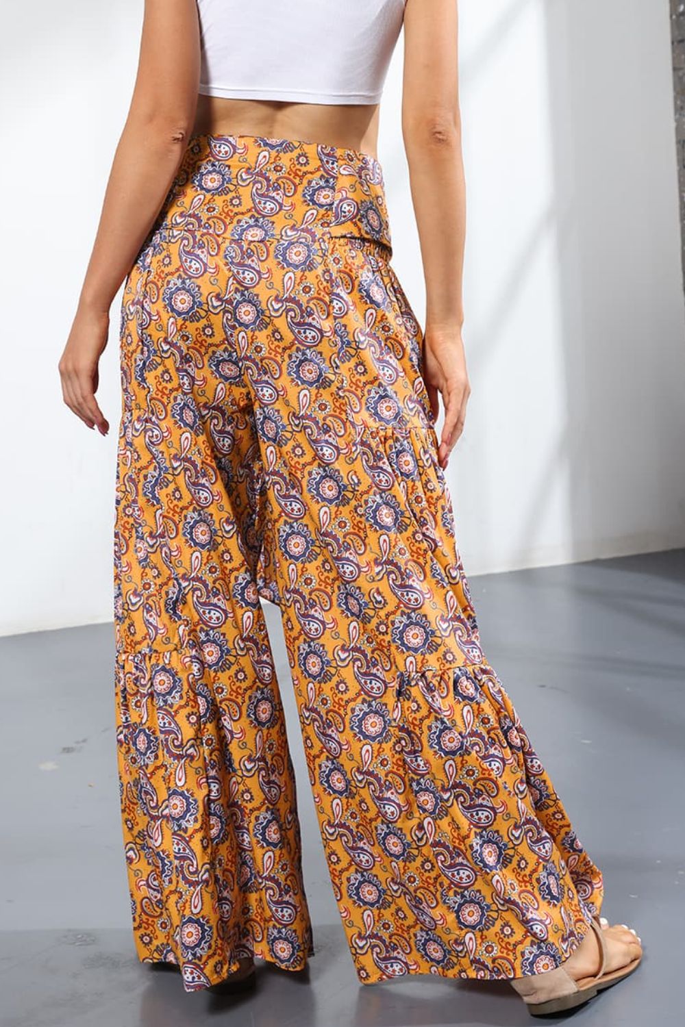 Printed High-Rise Tied Culottes - Doll Fits