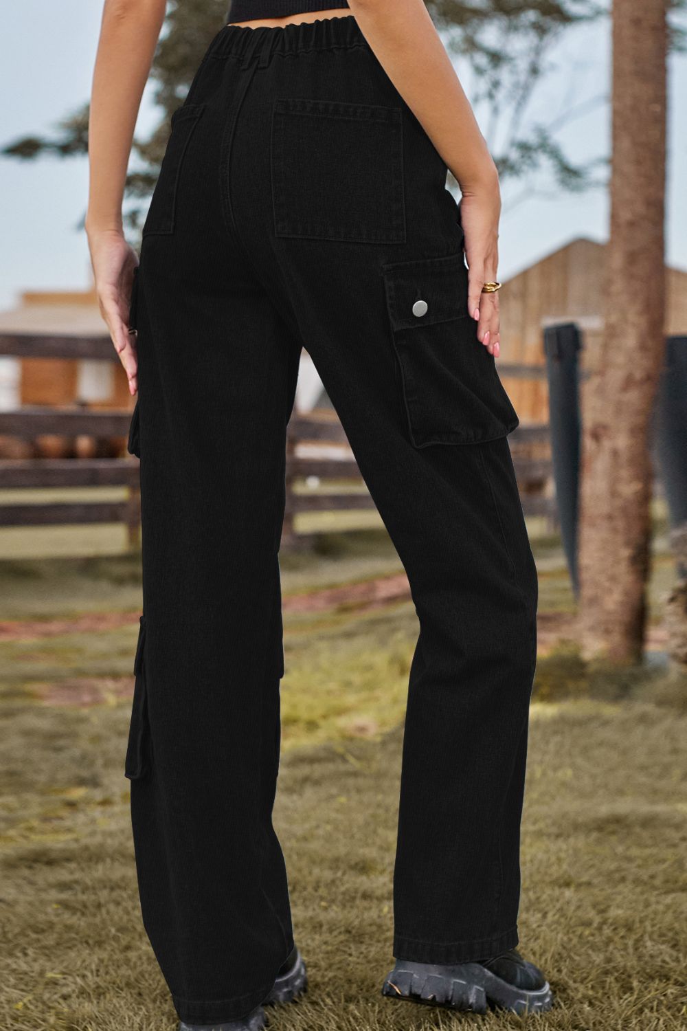 Loose Fit Long Jeans with Pockets - Doll Fits