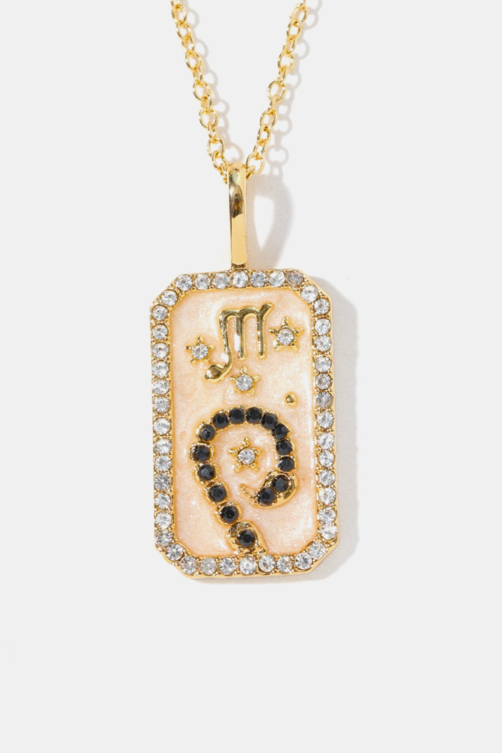 Rhinestone Constellation Pendant Copper Necklace Necklaces- Doll Fits