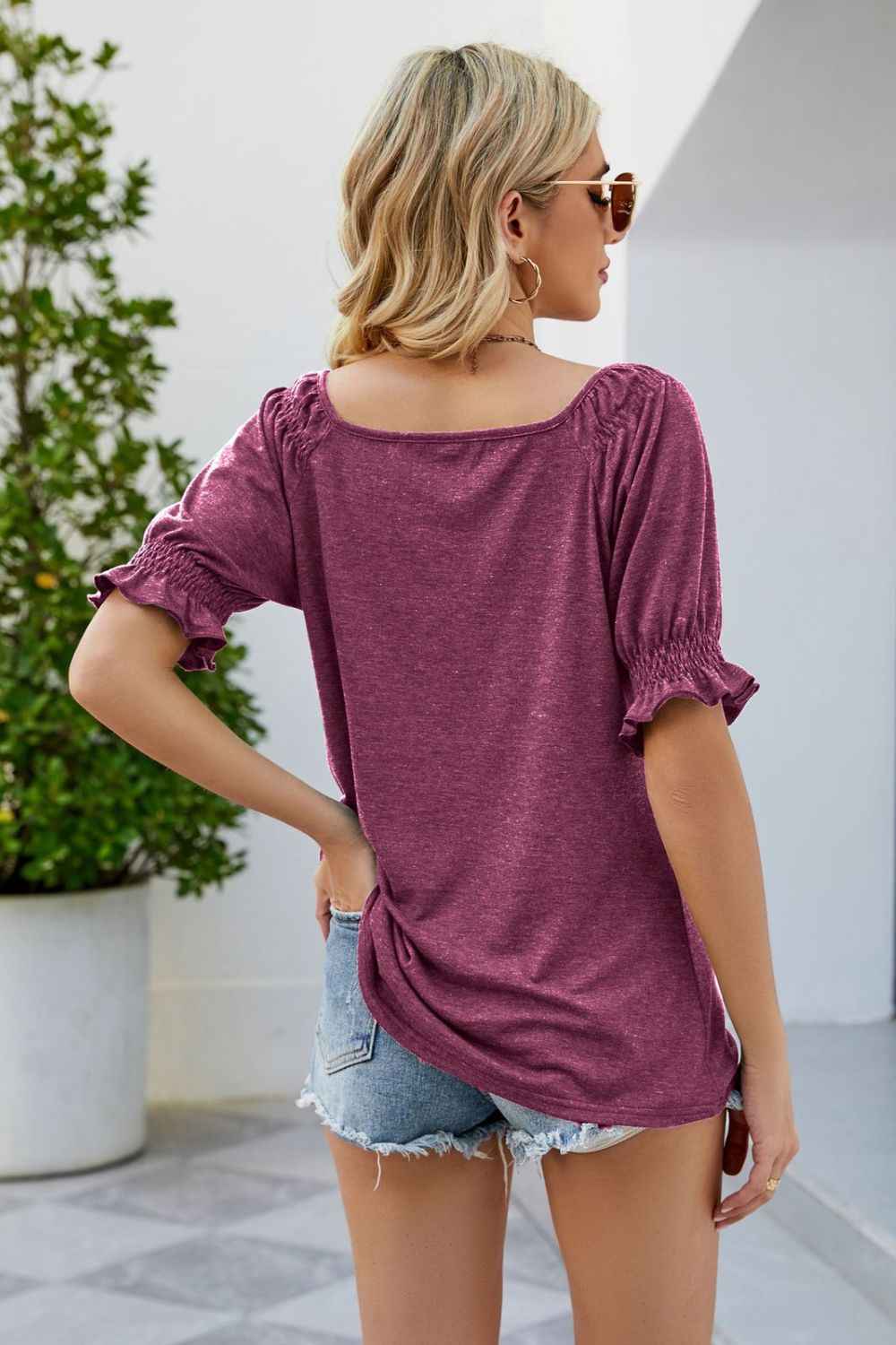 Short Flounce Sleeve Top Shirts & Tops- Doll Fits