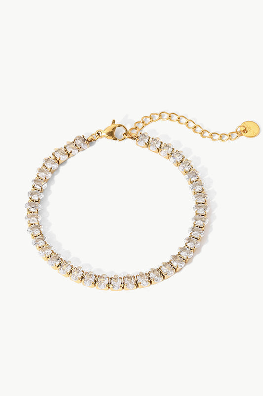 Inlaid Zircon 18K Gold Plated Bracelet  Bracelets- Doll Fits