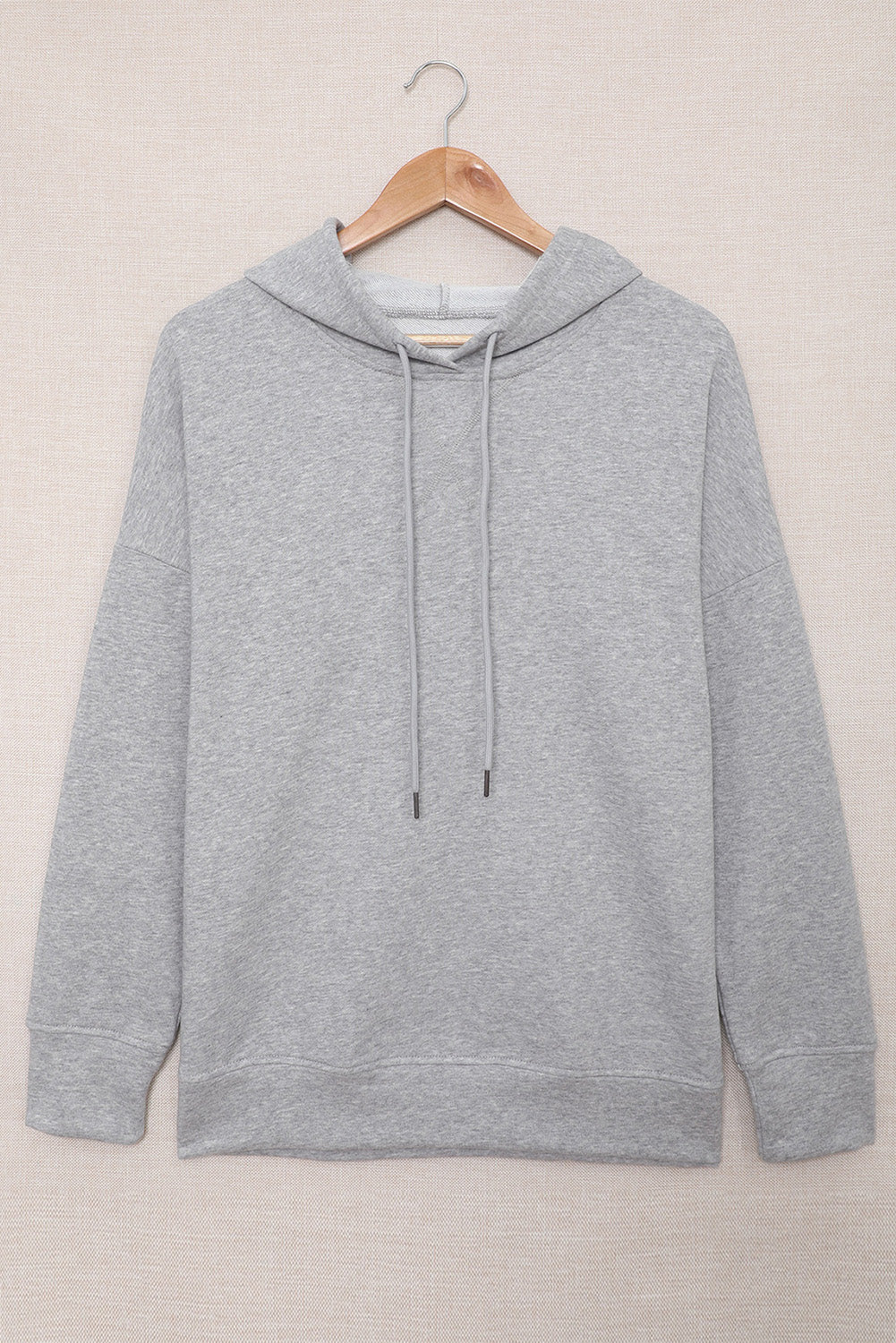 Drop Shoulder Hoodie with Slit Shirts & Tops- Doll Fits