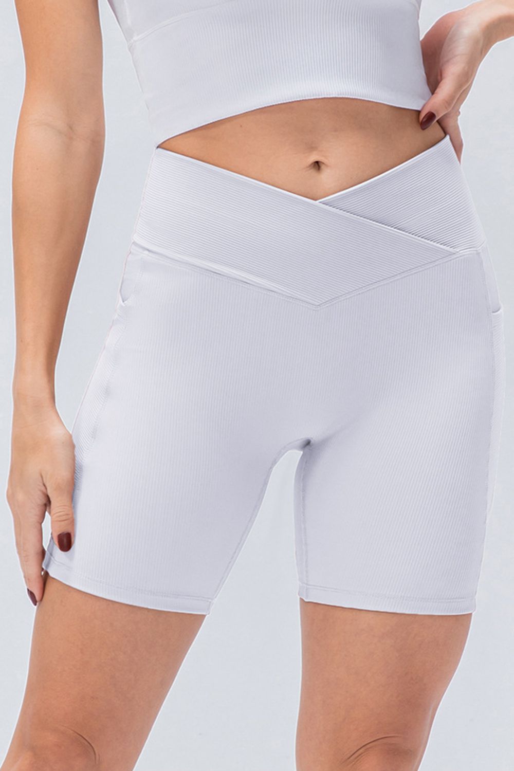 Slim Fit V-Waistband Sports Shorts Activewear- Doll Fits