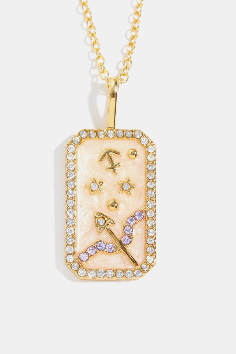 Rhinestone Constellation Pendant Copper Necklace Necklaces- Doll Fits
