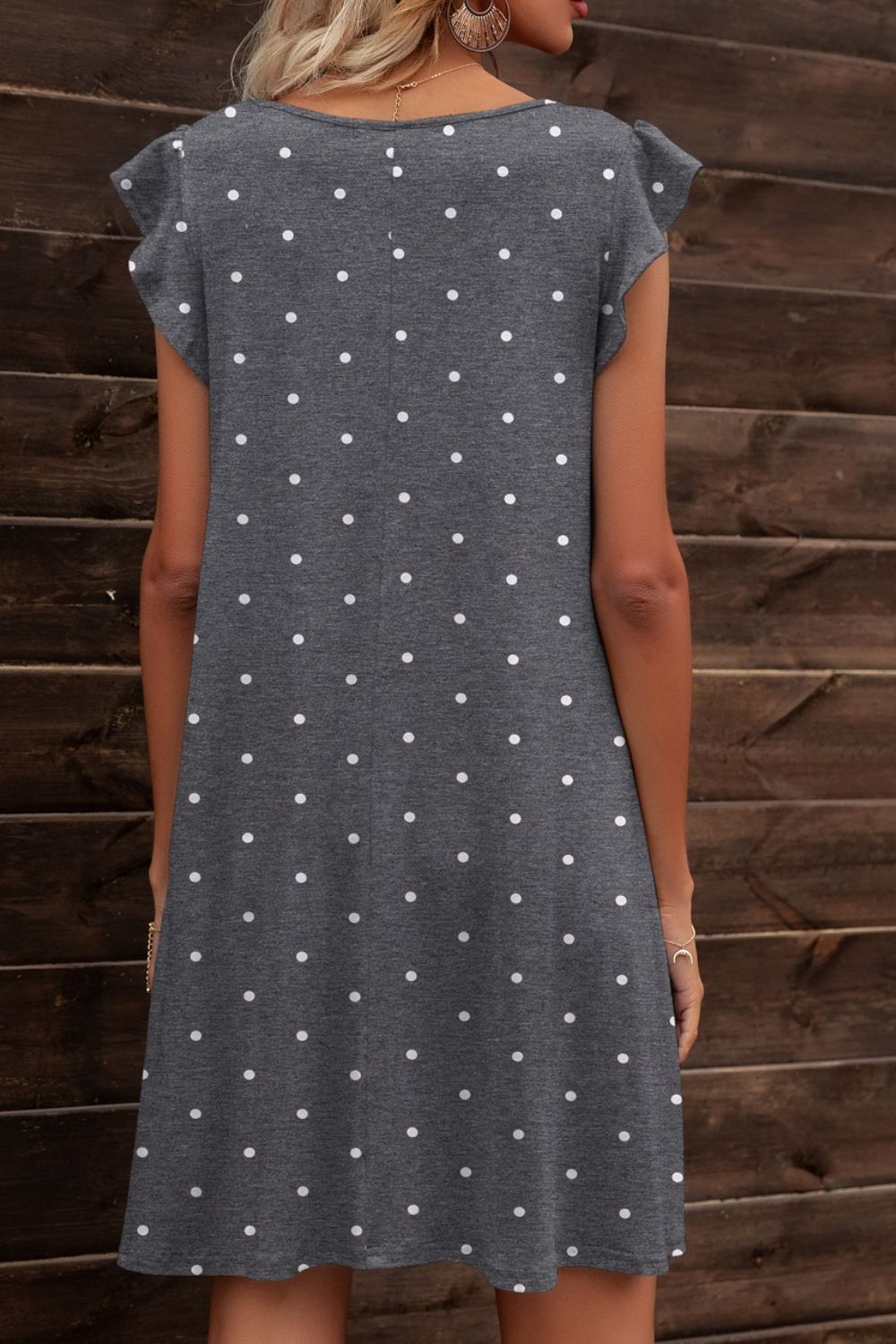 Butterfly Sleeve Round Neck Dress Dresses- Doll Fits