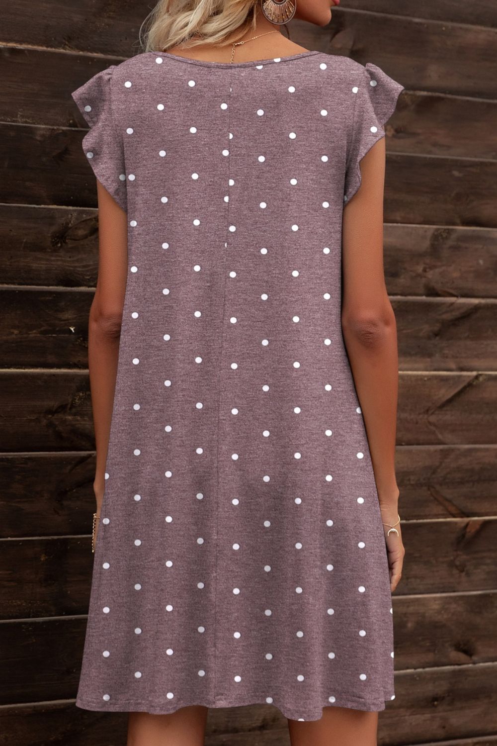 Butterfly Sleeve Round Neck Dress Dresses- Doll Fits