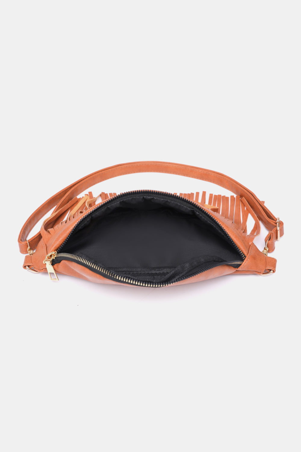 Fringed PU Leather Sling Bag - Doll Fits
