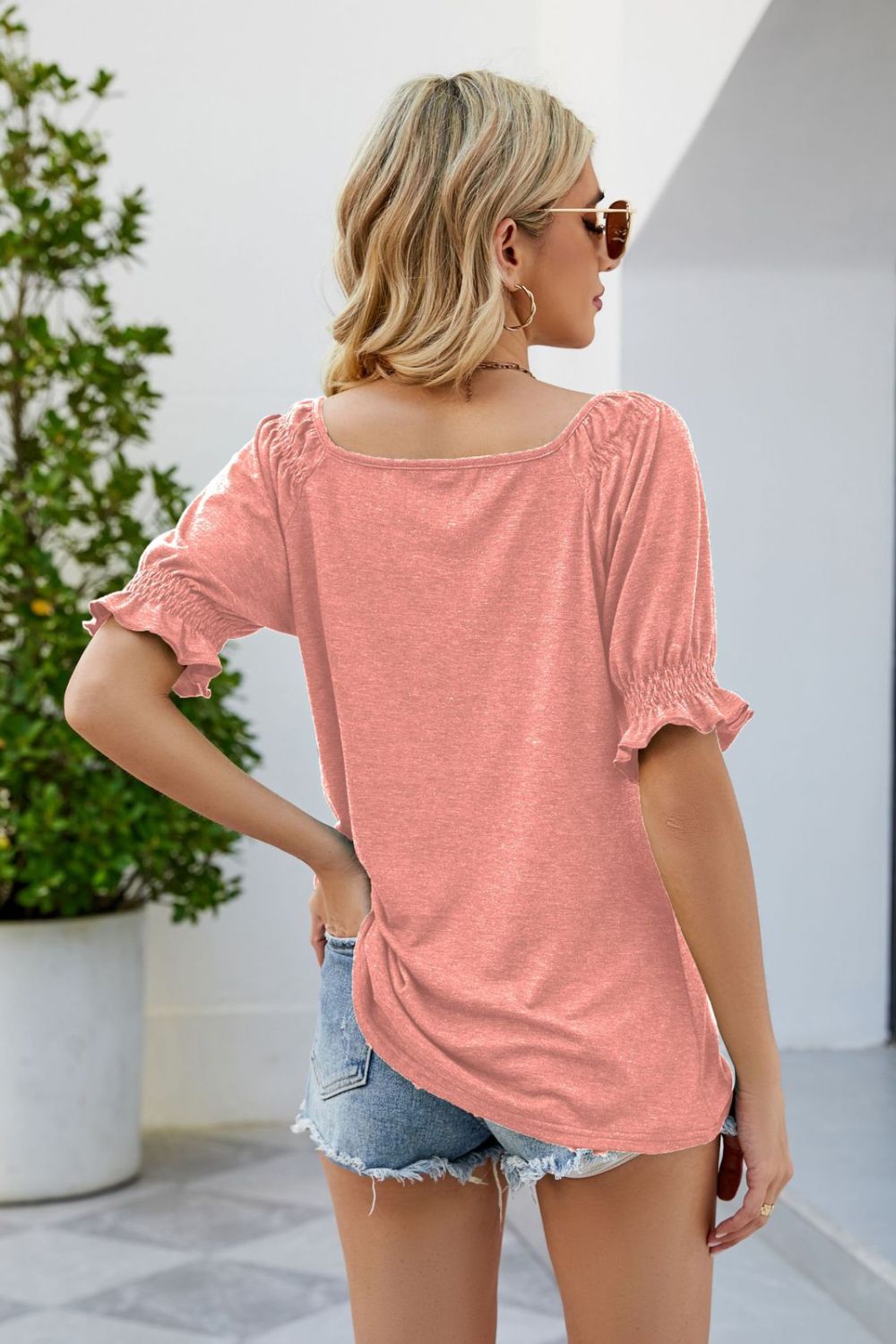 Short Flounce Sleeve Top Shirts & Tops- Doll Fits