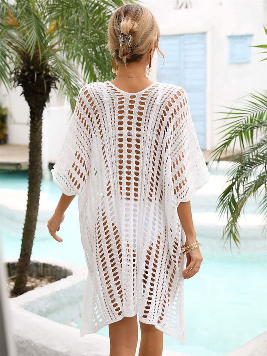 Side Slit Dolman Sleeve Cover-Up  Swimwear- Doll Fits