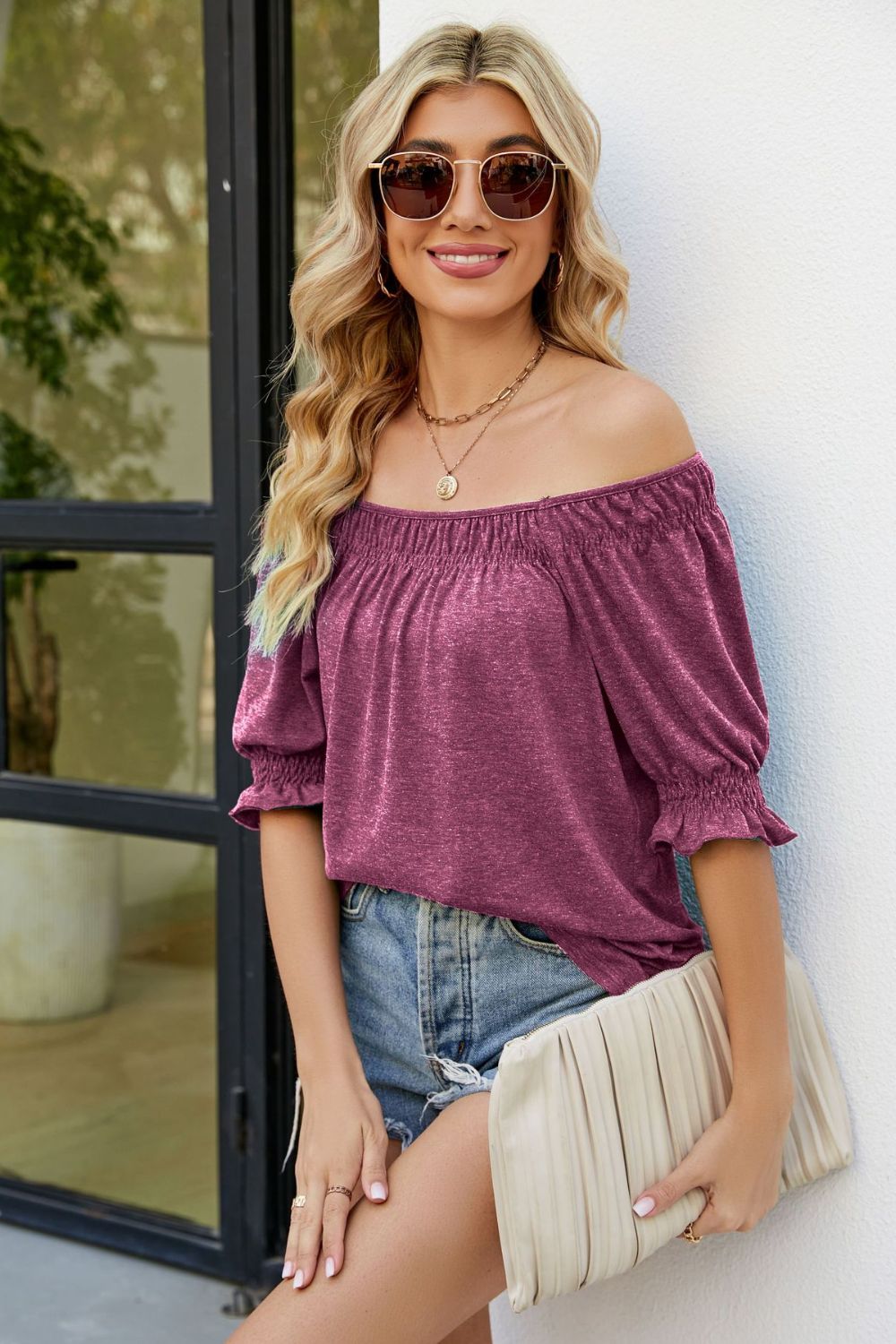 Short Flounce Sleeve Top Shirts & Tops- Doll Fits