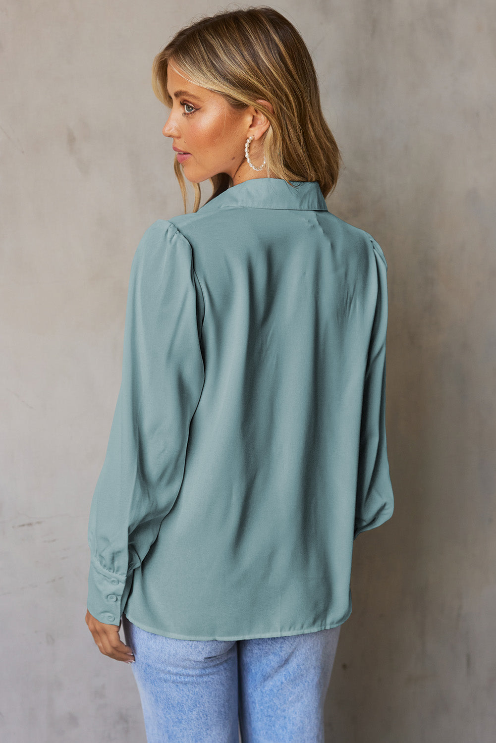 Gathered Detail Puff Sleeve Shirt Shirts & Tops- Doll Fits