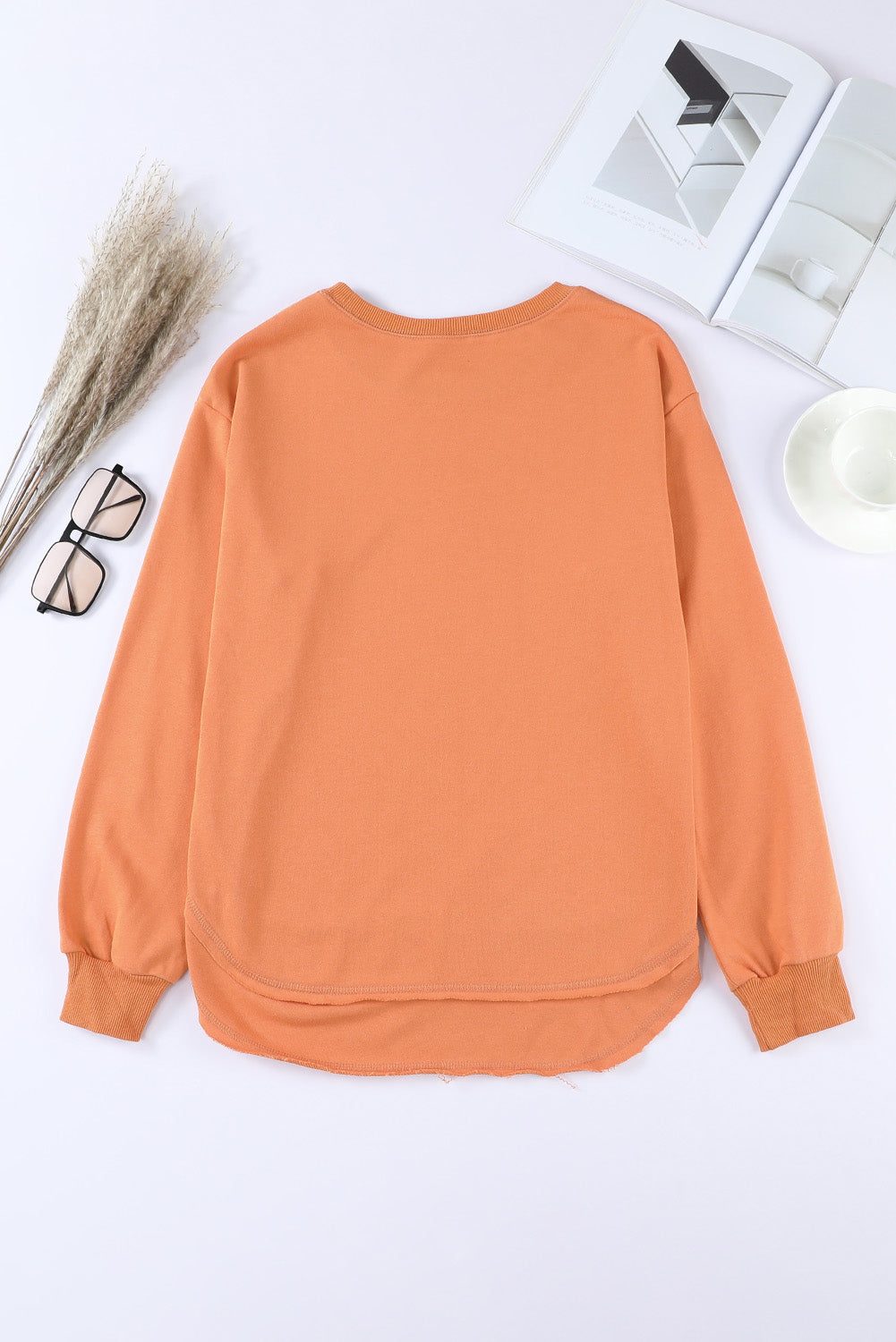 Side Slit Drop Shoulder Sweatshirt Shirts & Tops- Doll Fits