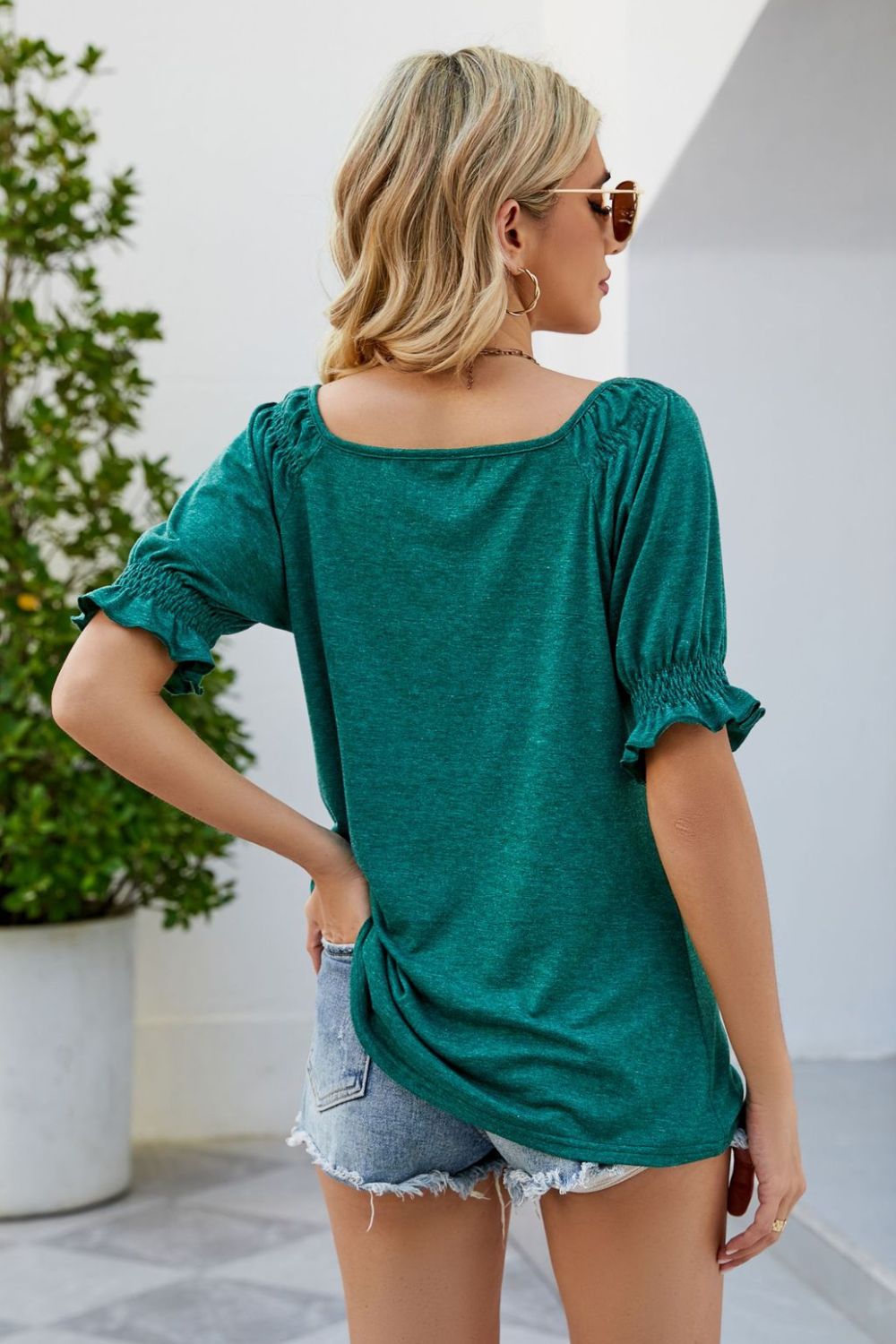 Short Flounce Sleeve Top Shirts & Tops- Doll Fits