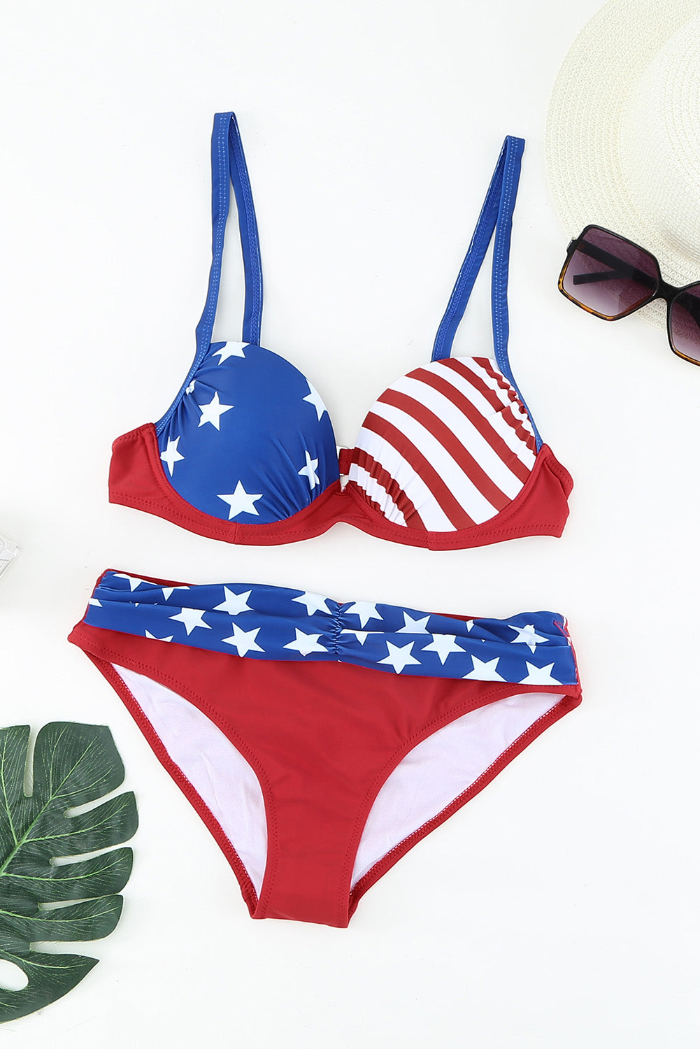 Ruched Bikini Set Swimwear- Doll Fits