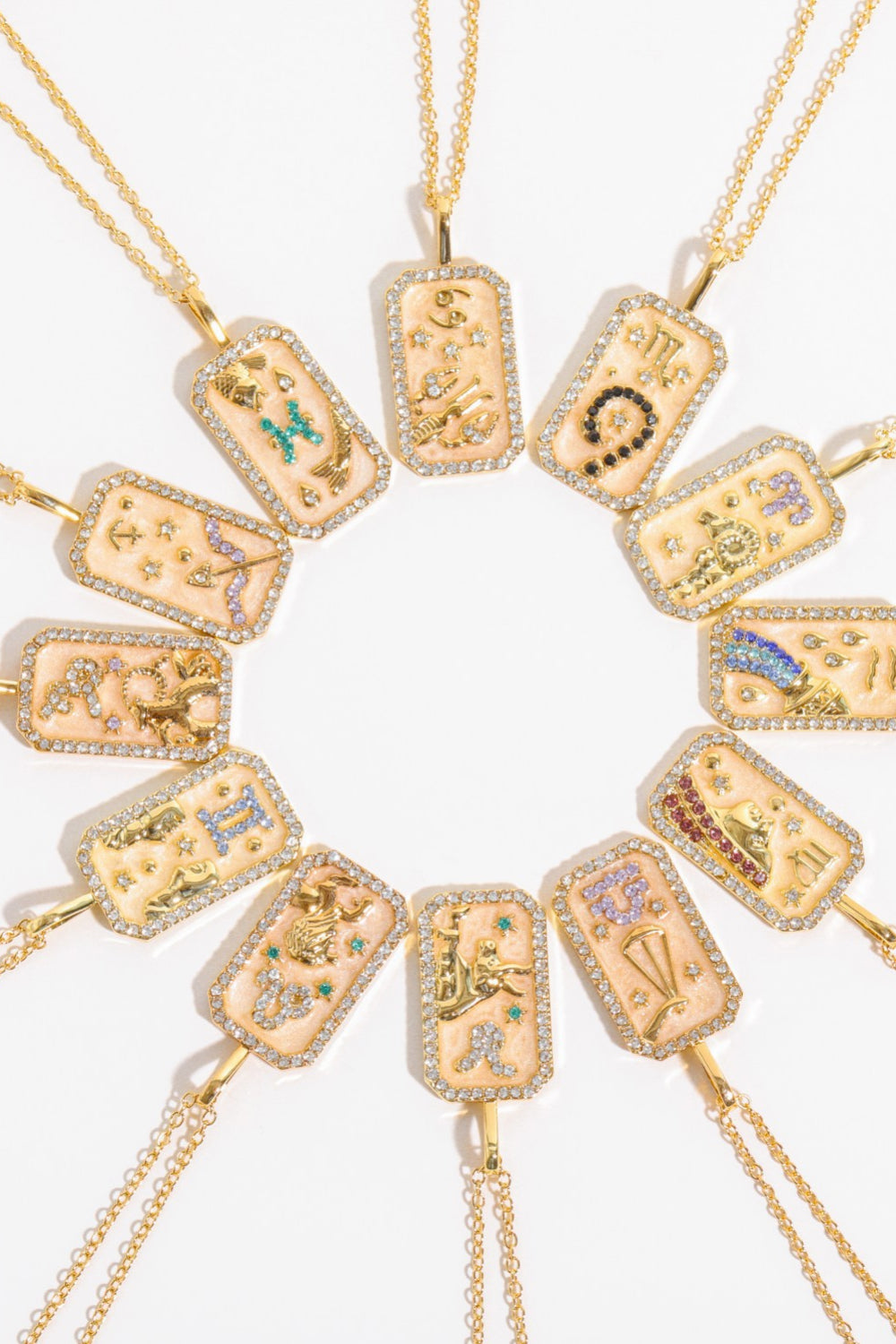 Rhinestone Constellation Pendant Copper Necklace Necklaces- Doll Fits