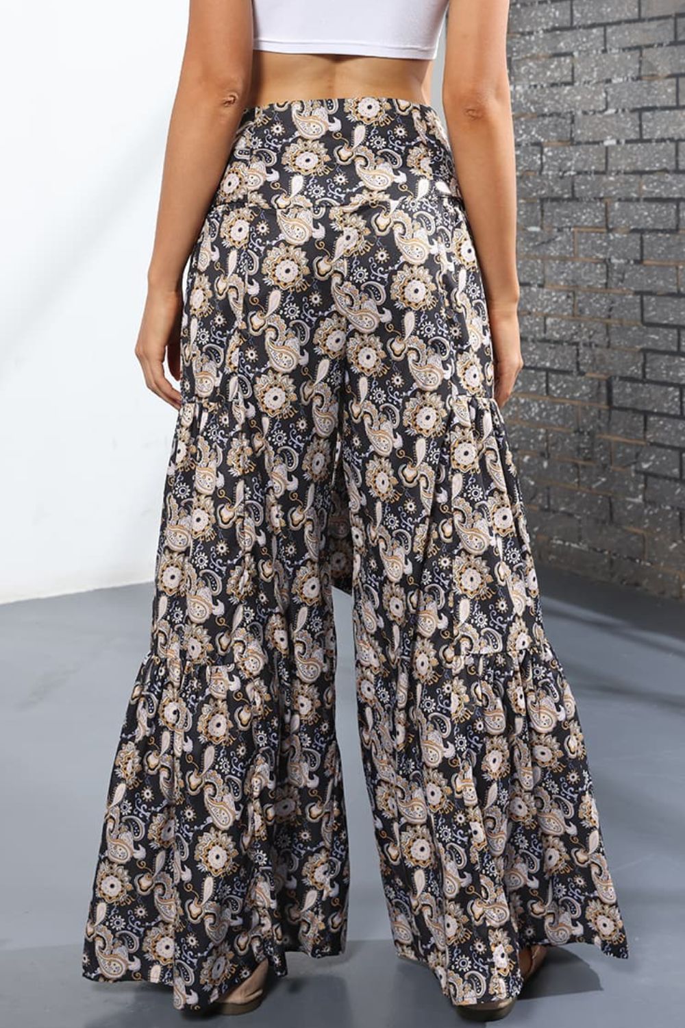 Printed High-Rise Tied Culottes - Doll Fits