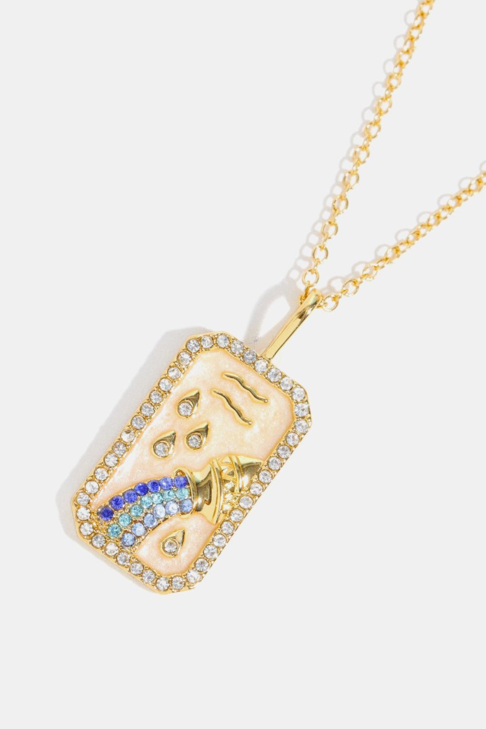 Rhinestone Constellation Pendant Copper Necklace Necklaces- Doll Fits