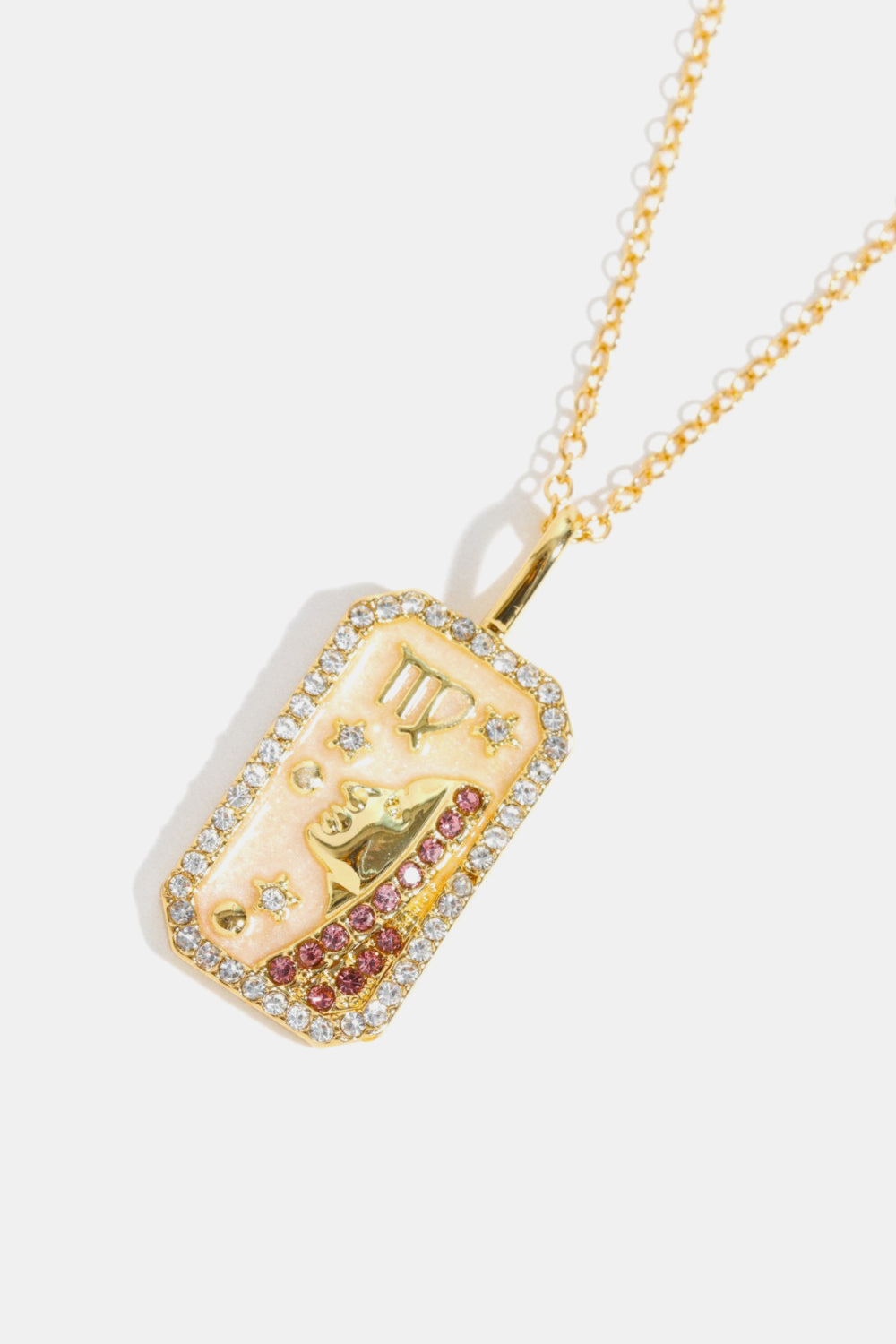 Rhinestone Constellation Pendant Copper Necklace Necklaces- Doll Fits