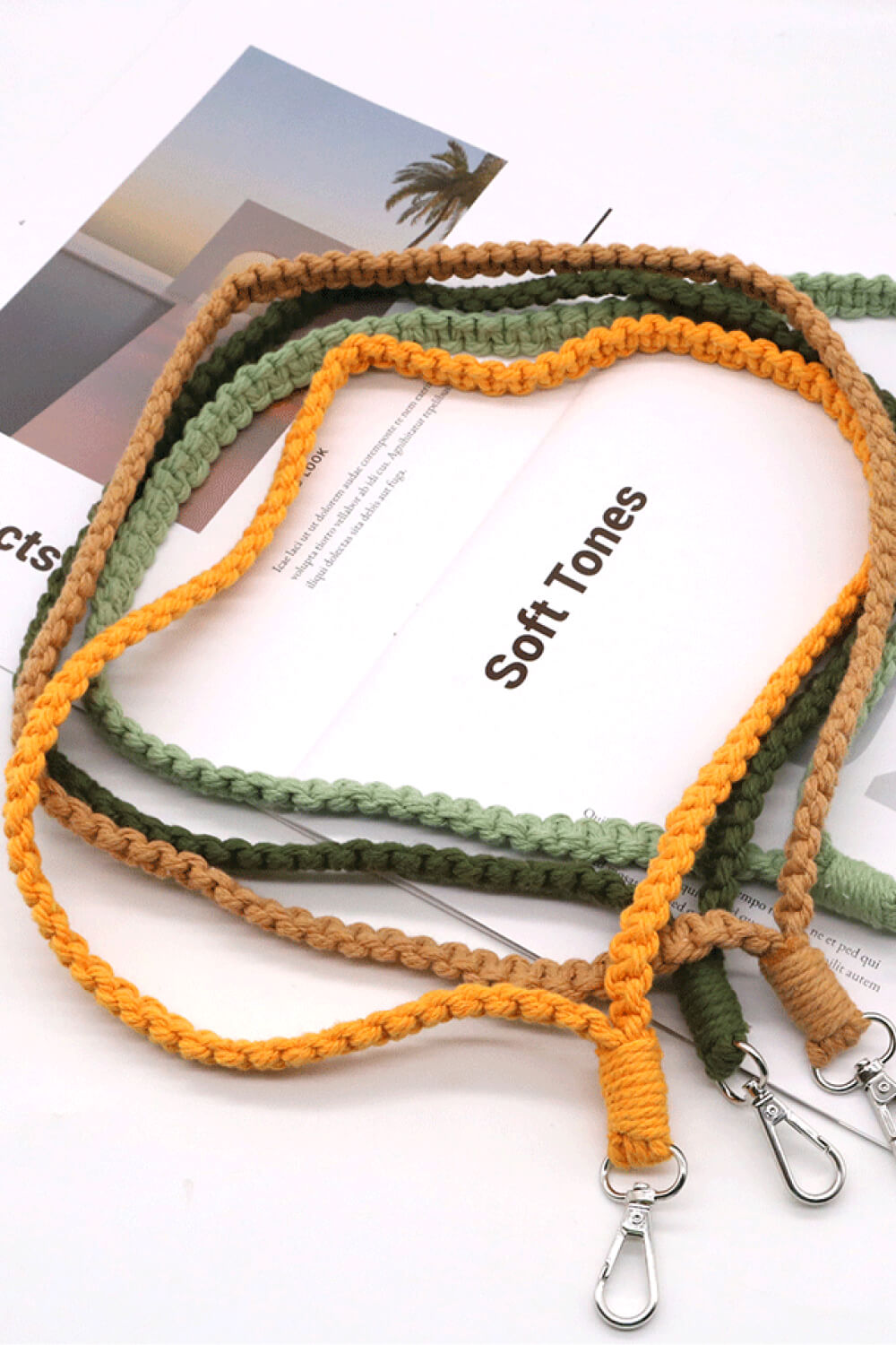 Assorted 2-Pack Hand-Woven Lanyard Keychain Keychains- Doll Fits