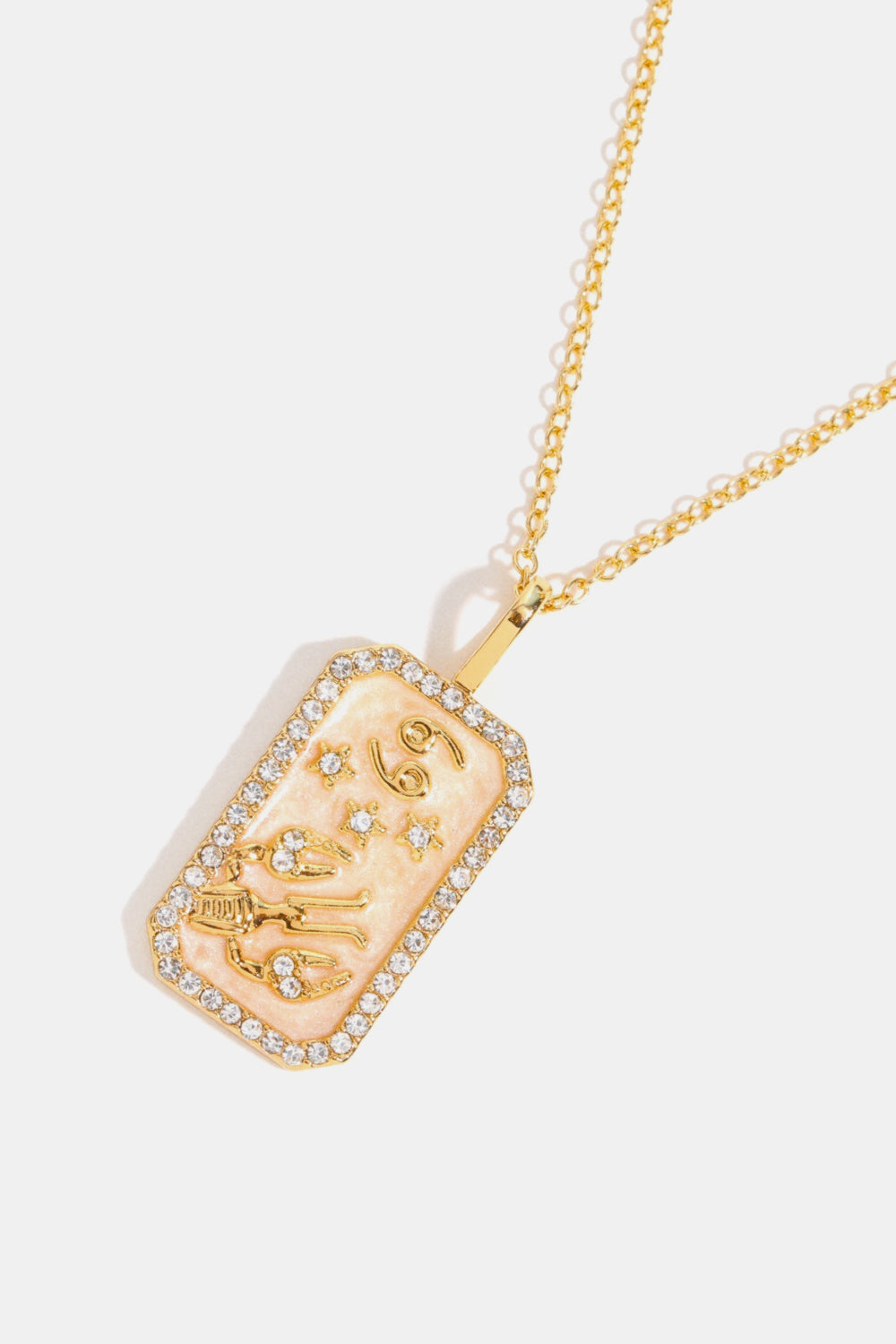 Rhinestone Constellation Pendant Copper Necklace Necklaces- Doll Fits