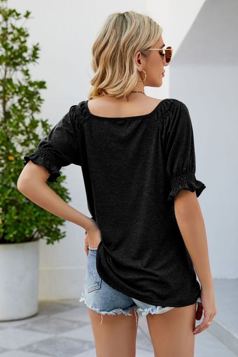 Short Flounce Sleeve Top Shirts & Tops- Doll Fits