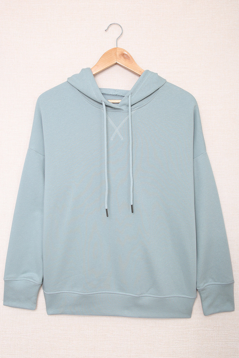 Drop Shoulder Hoodie with Slit Shirts & Tops- Doll Fits