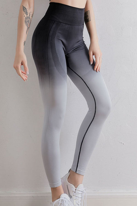 Gradient High Waist Sports Leggings  - Doll Fits
