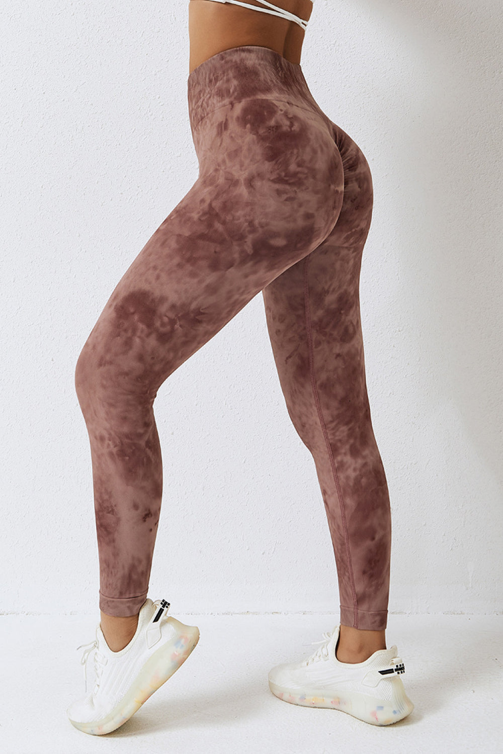 High Waist Tie-Dye Long Sports Pants - Doll Fits