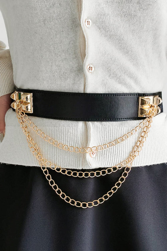 Elastic Belt with Chain  Belts- Doll Fits