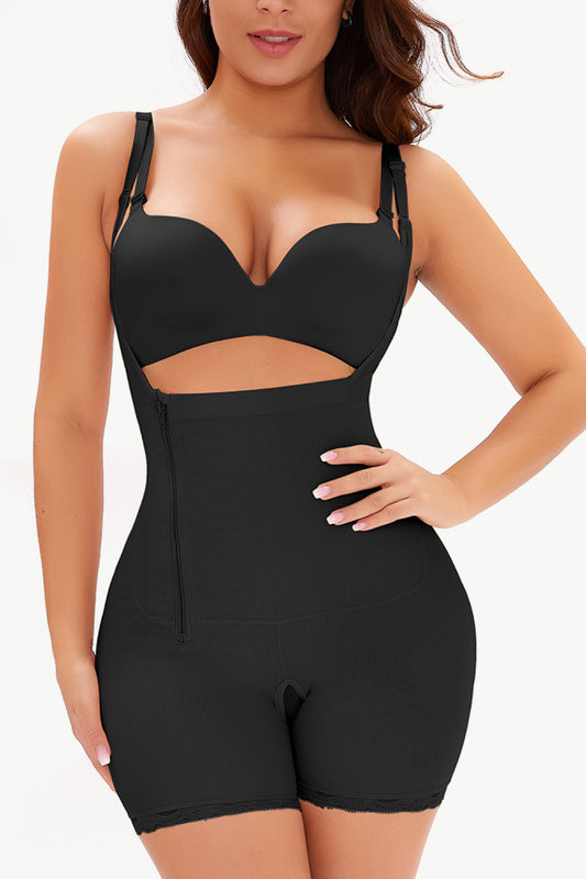 Full Size Side Zipper Under-Bust Shaping Bodysuit  Shapewear- Doll Fits