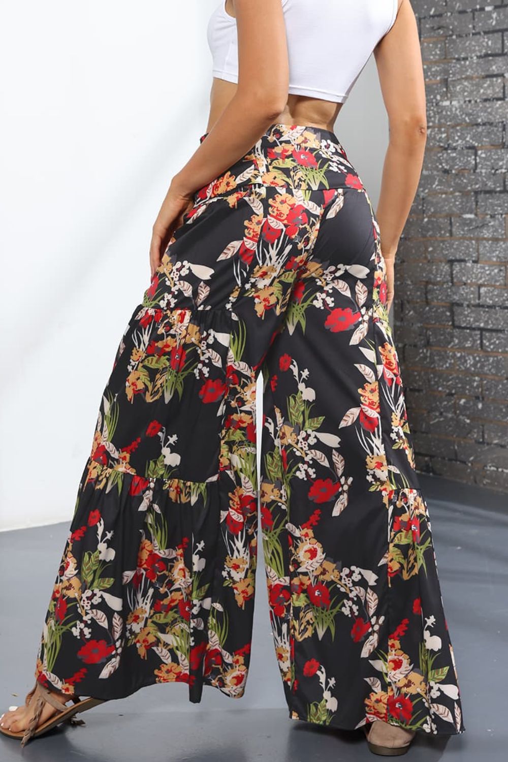 Printed High-Rise Tied Culottes - Doll Fits
