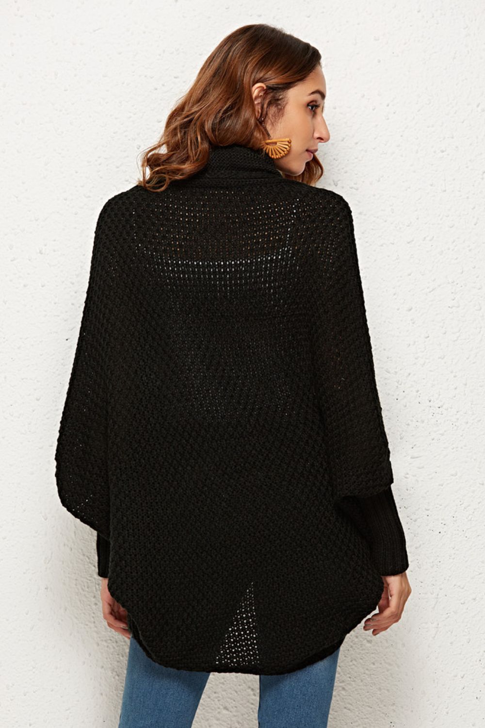 Open Front Dolman Sleeve Longline Cardigan Shirts & Tops- Doll Fits
