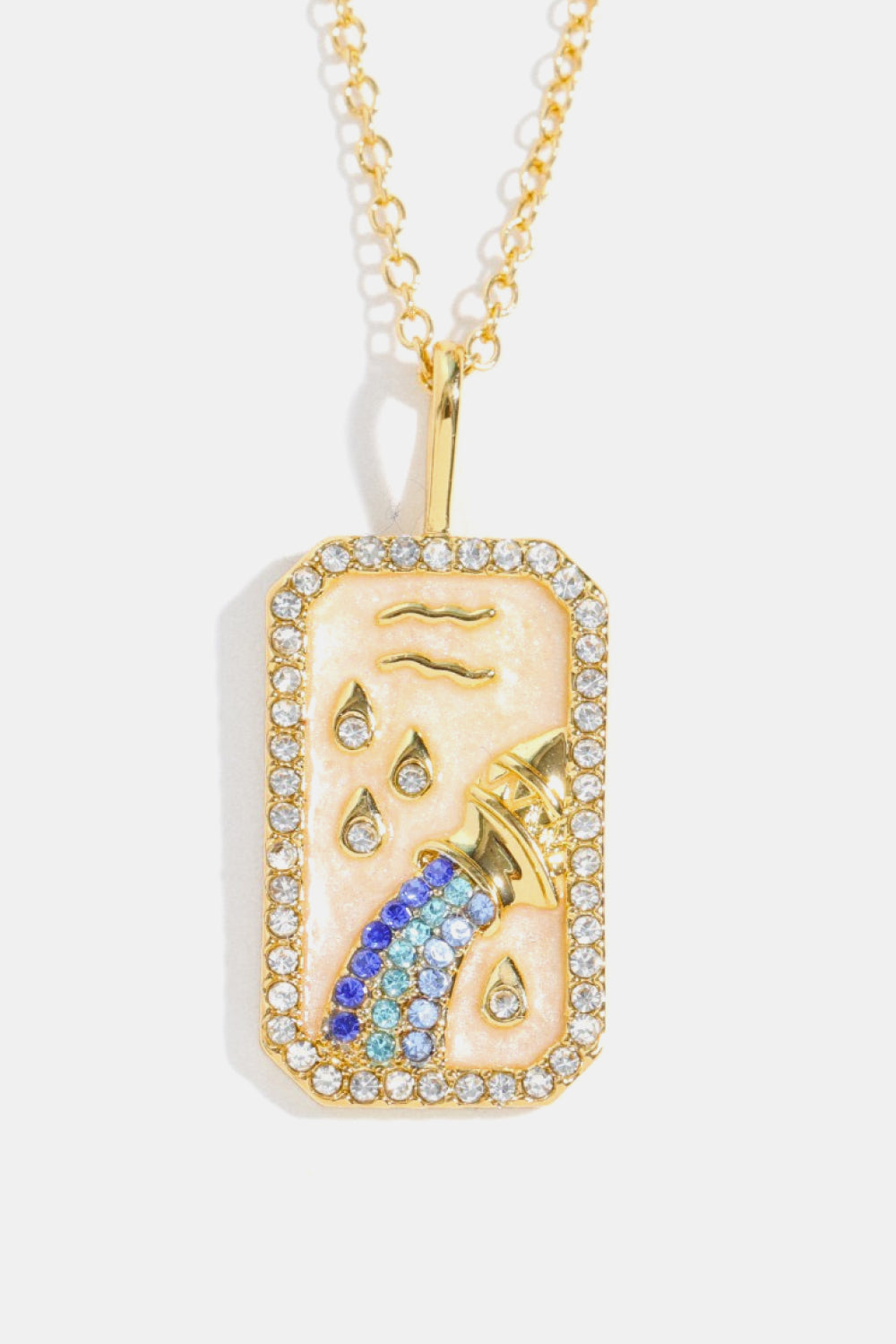 Rhinestone Constellation Pendant Copper Necklace Necklaces- Doll Fits