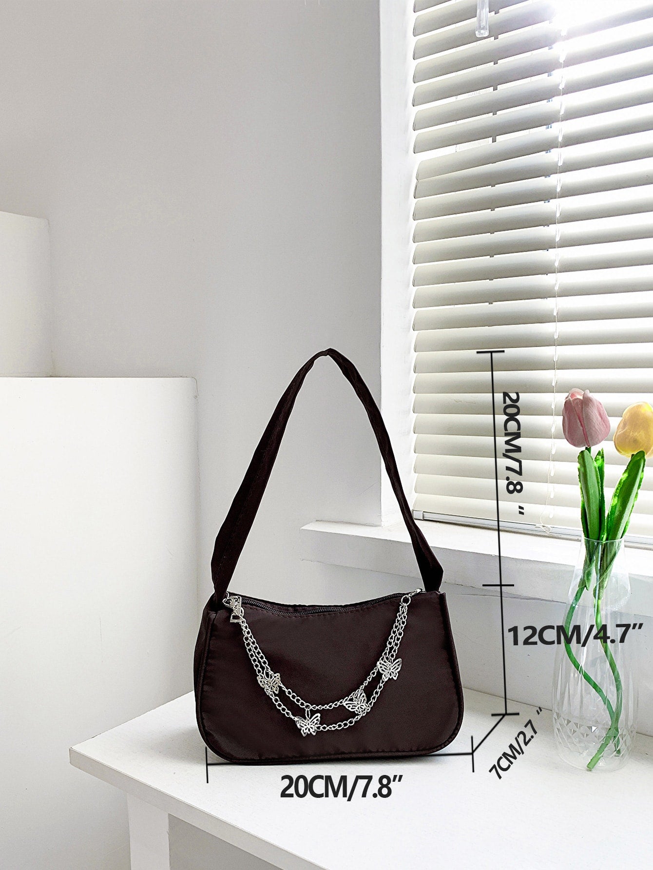 Butterfly Charm Polyester Hand Bag Handbags- Doll Fits