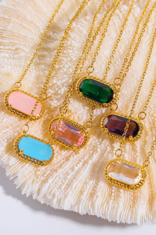 Copper 14K Gold Pleated Pendant Necklace  Necklaces- Doll Fits