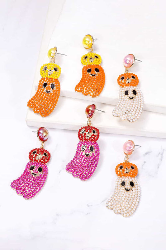 Halloween Ghost Shape Dangle Earrings  Earrings- Doll Fits