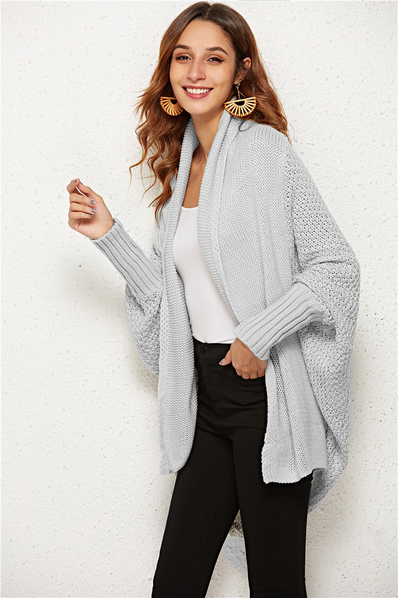 Open Front Dolman Sleeve Longline Cardigan Shirts & Tops- Doll Fits