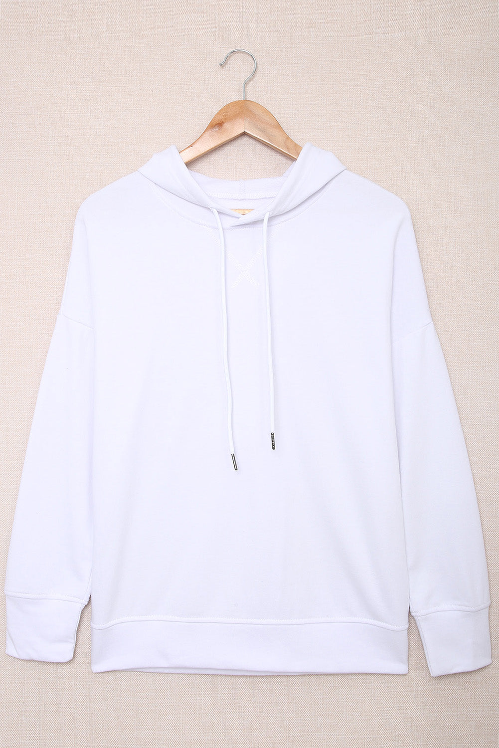 Drop Shoulder Hoodie with Slit Shirts & Tops- Doll Fits