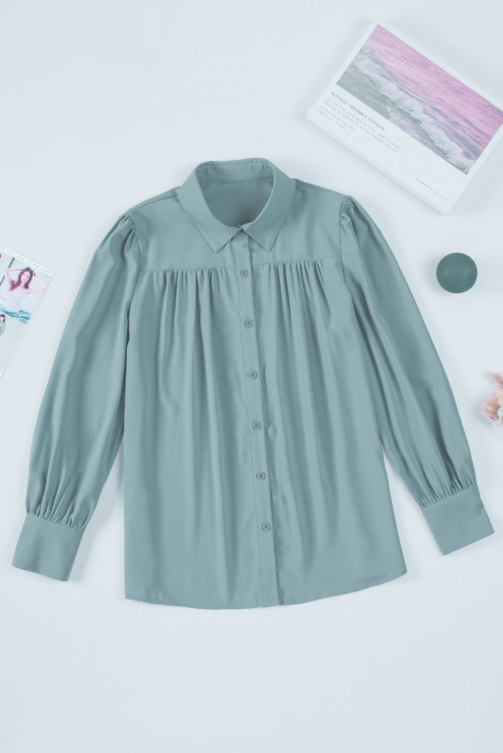 Gathered Detail Puff Sleeve Shirt Shirts & Tops- Doll Fits
