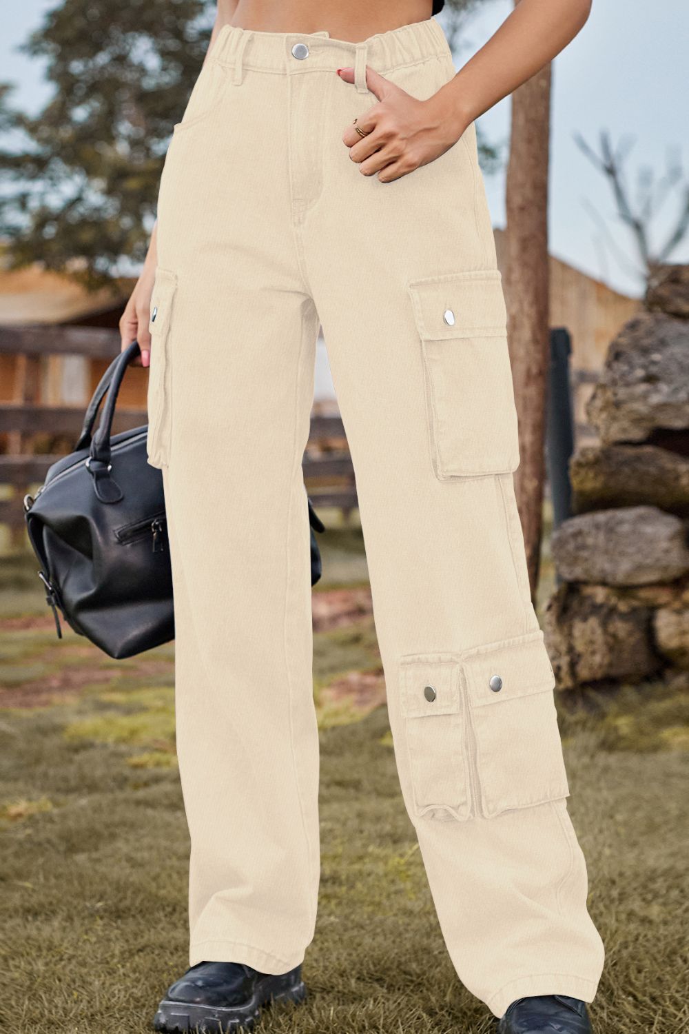 Loose Fit Long Jeans with Pockets - Doll Fits