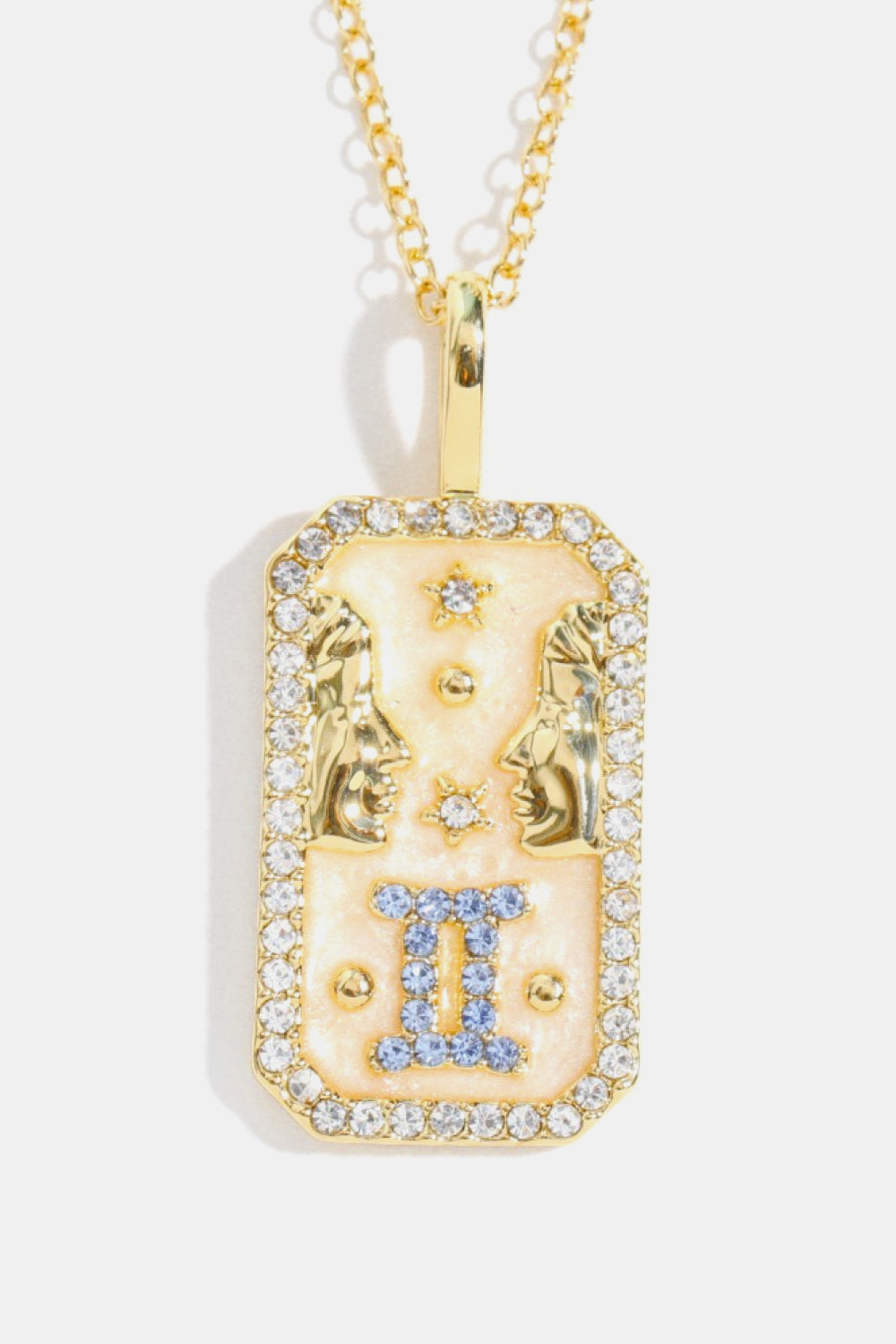 Rhinestone Constellation Pendant Copper Necklace Necklaces- Doll Fits