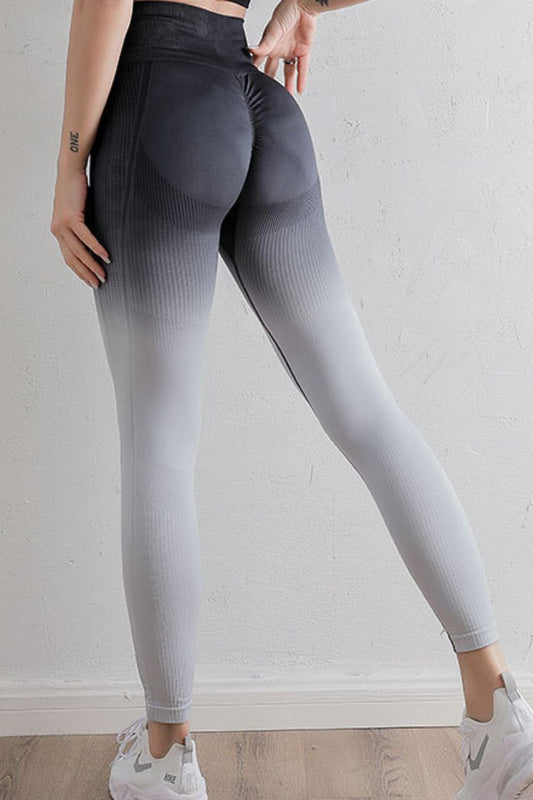 Gradient High Waist Sports Leggings  - Doll Fits