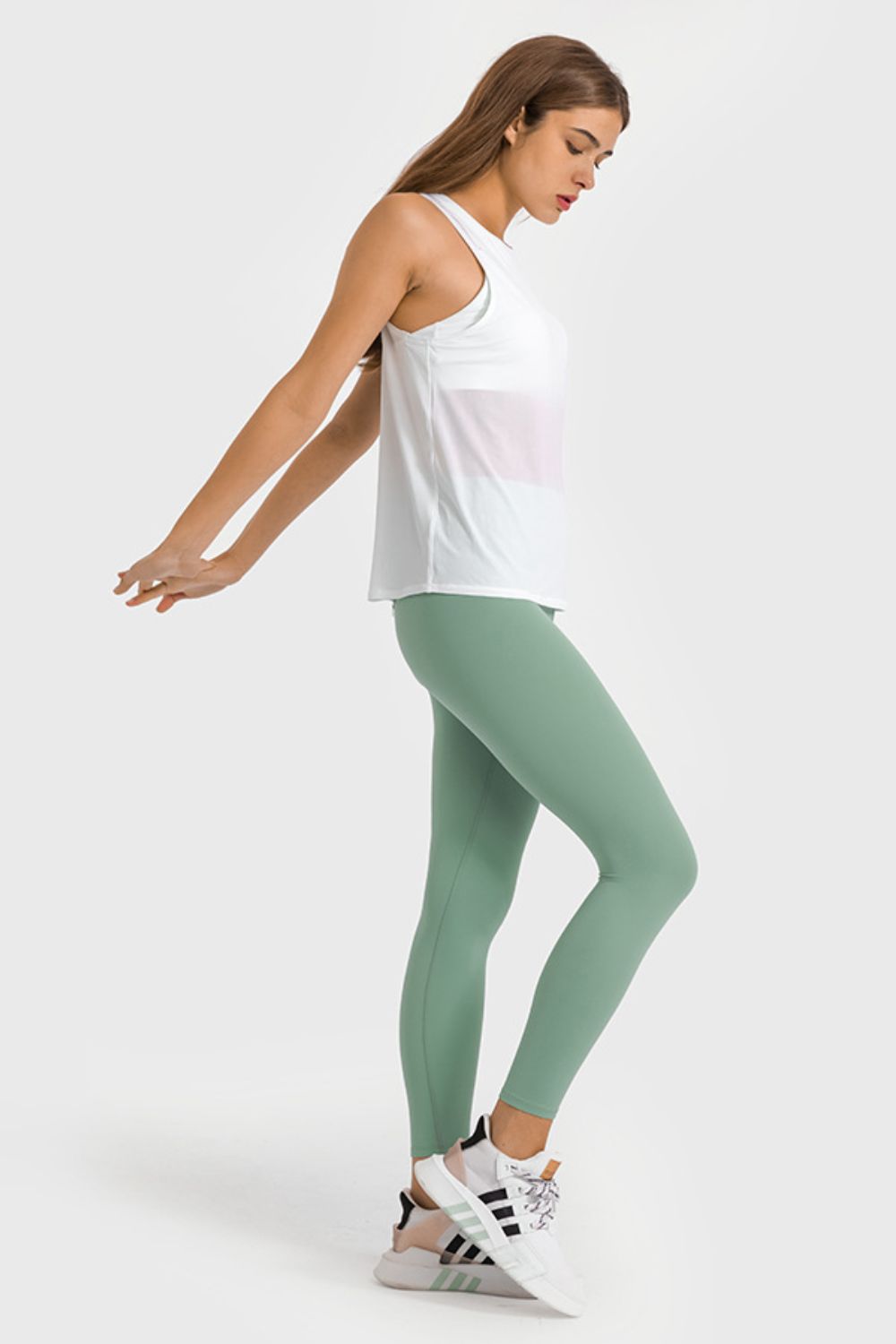 High Waist Ankle-Length Yoga Leggings Activewear- Doll Fits
