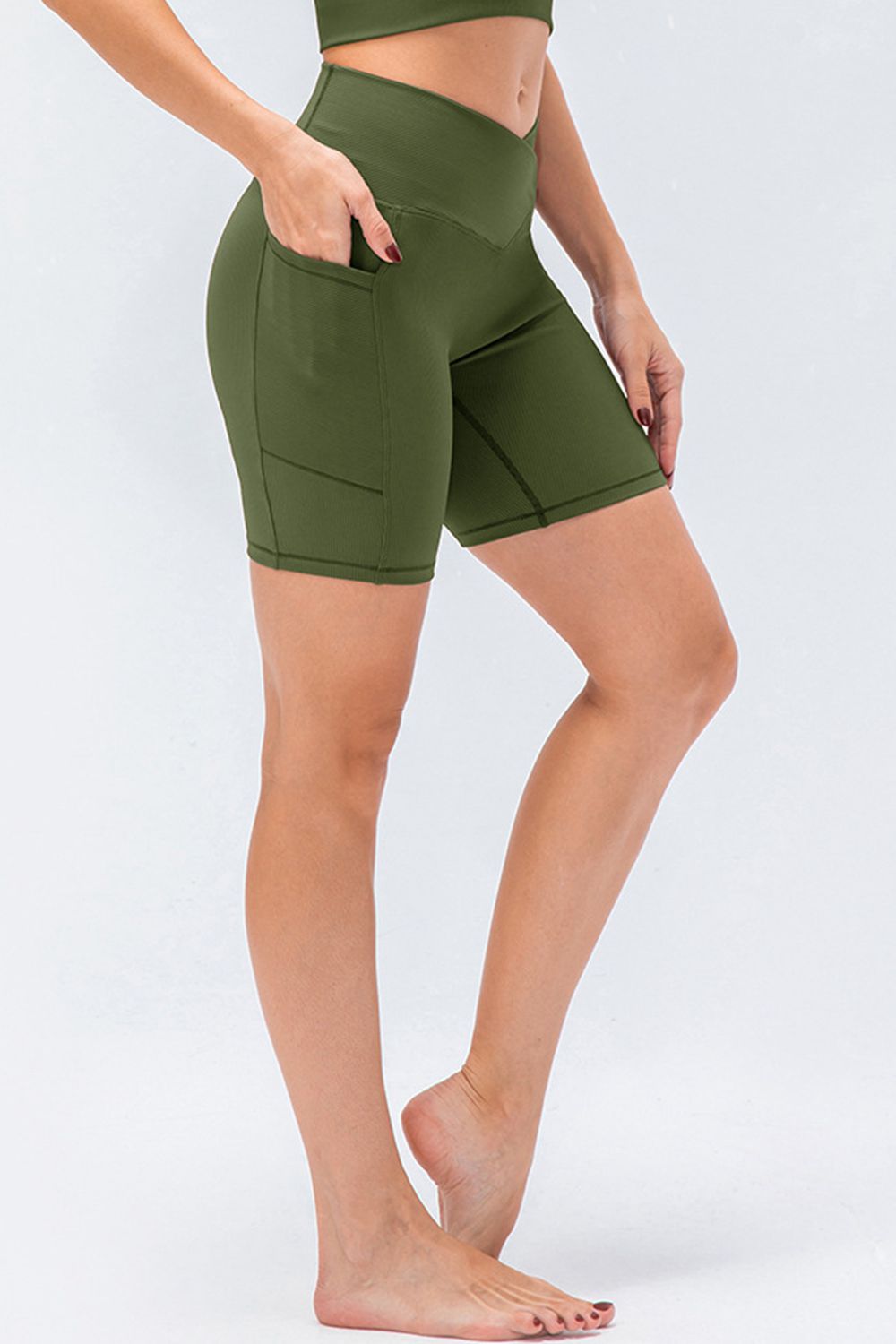Slim Fit V-Waistband Sports Shorts Activewear- Doll Fits