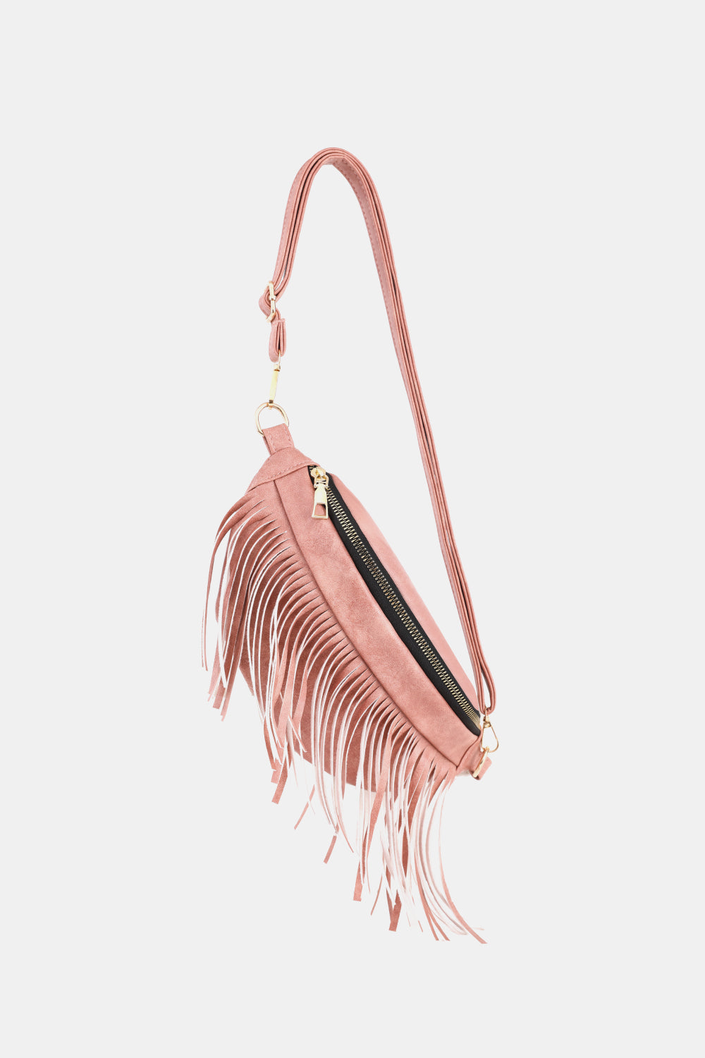 Fringed PU Leather Sling Bag - Doll Fits