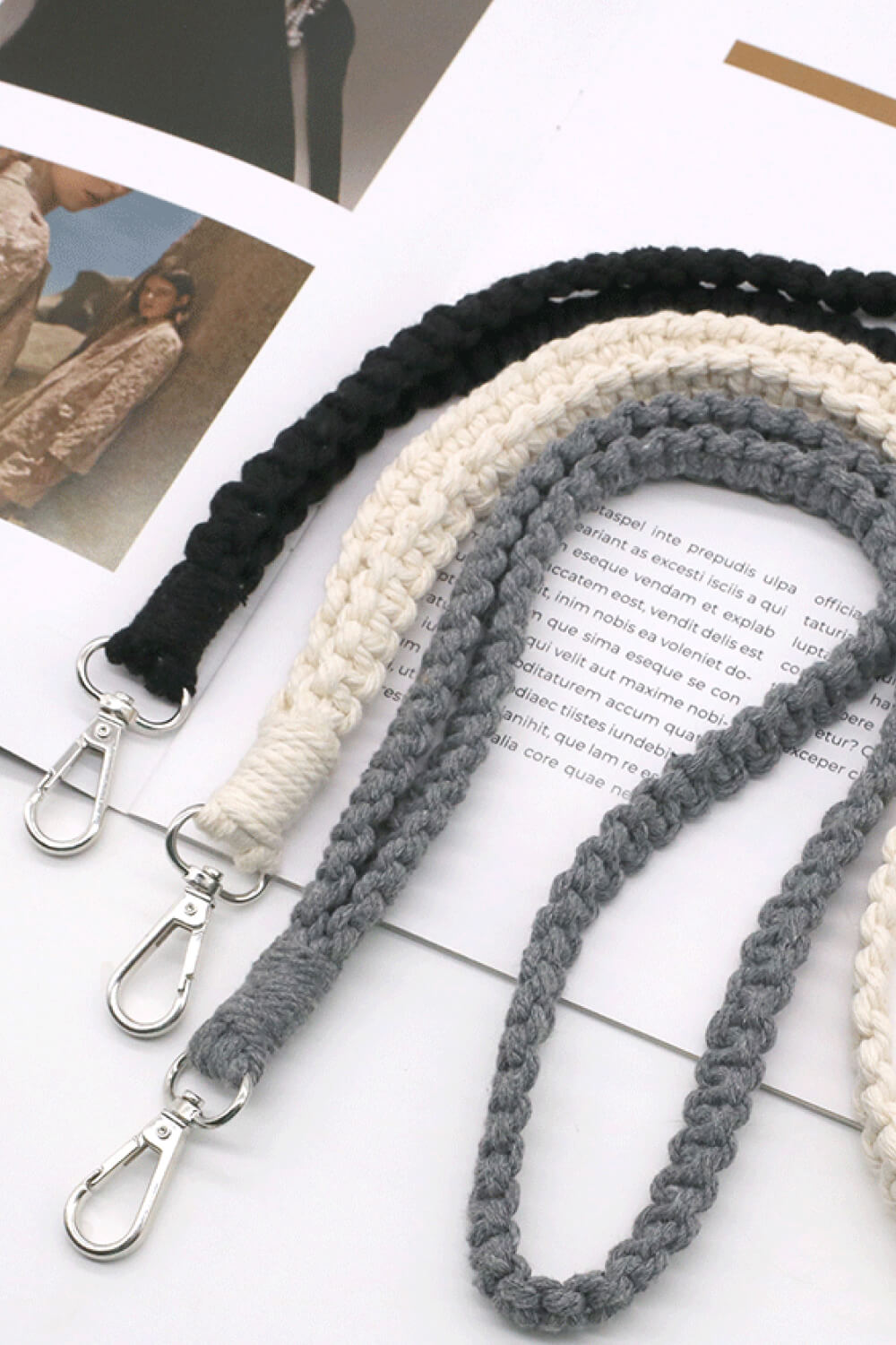 Assorted 2-Pack Hand-Woven Lanyard Keychain Keychains- Doll Fits