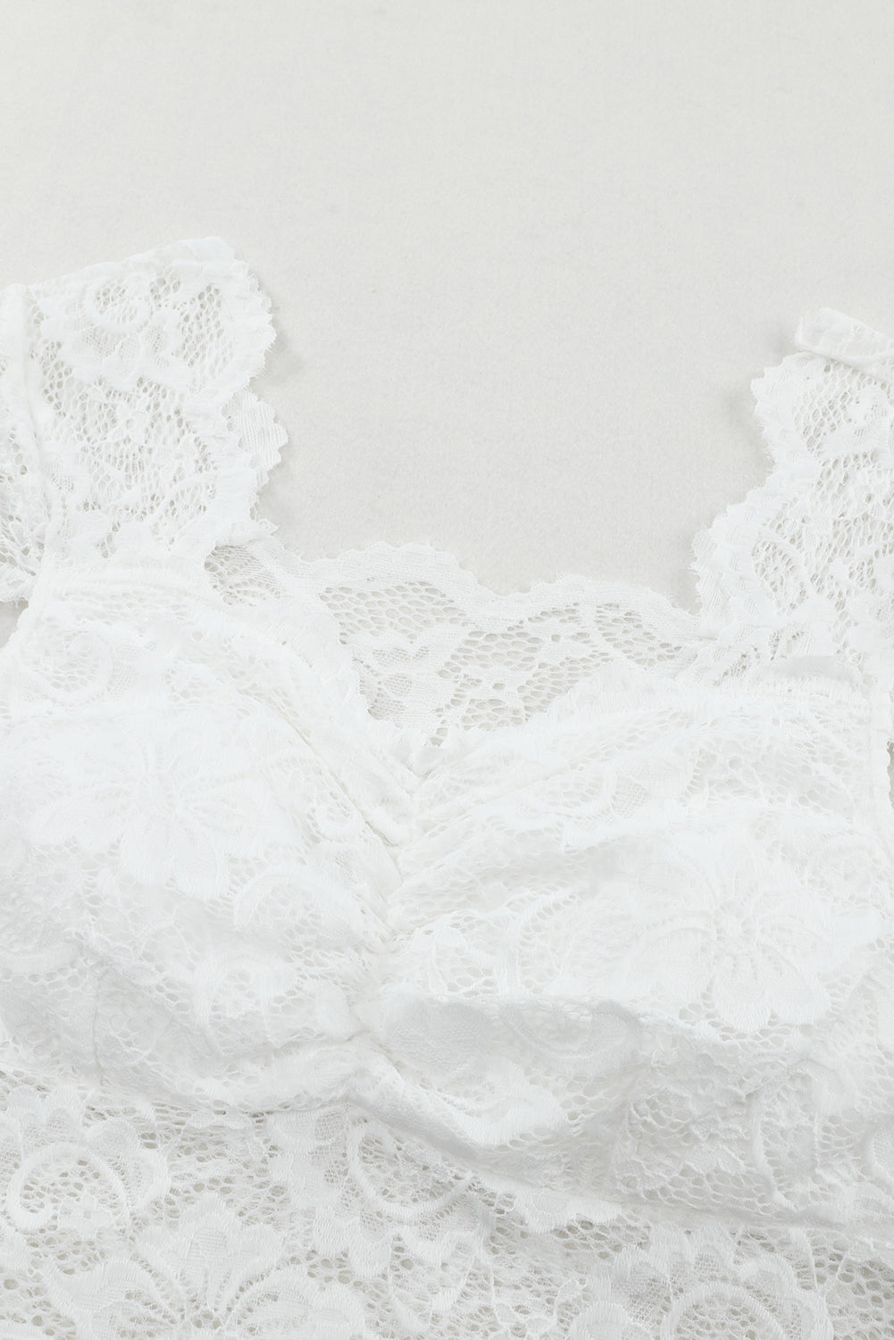 Ruched Sweetheart Neck Lace Bodysuit Shirts & Tops- Doll Fits